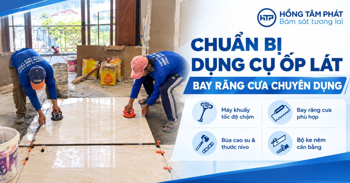 Chuẩn bị trang thiết bị và bay răng cưa chuyên dụng