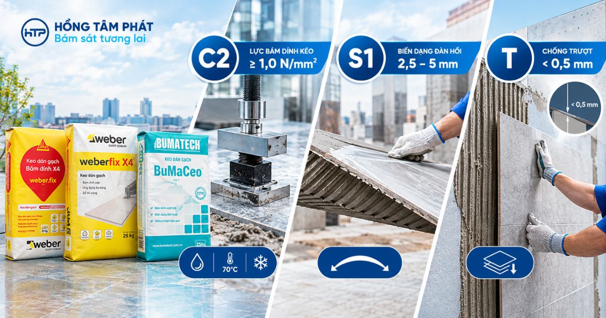 Thử nghiệm khả năng bám dính và độ đàn hồi của keo dán gạch cao cấp