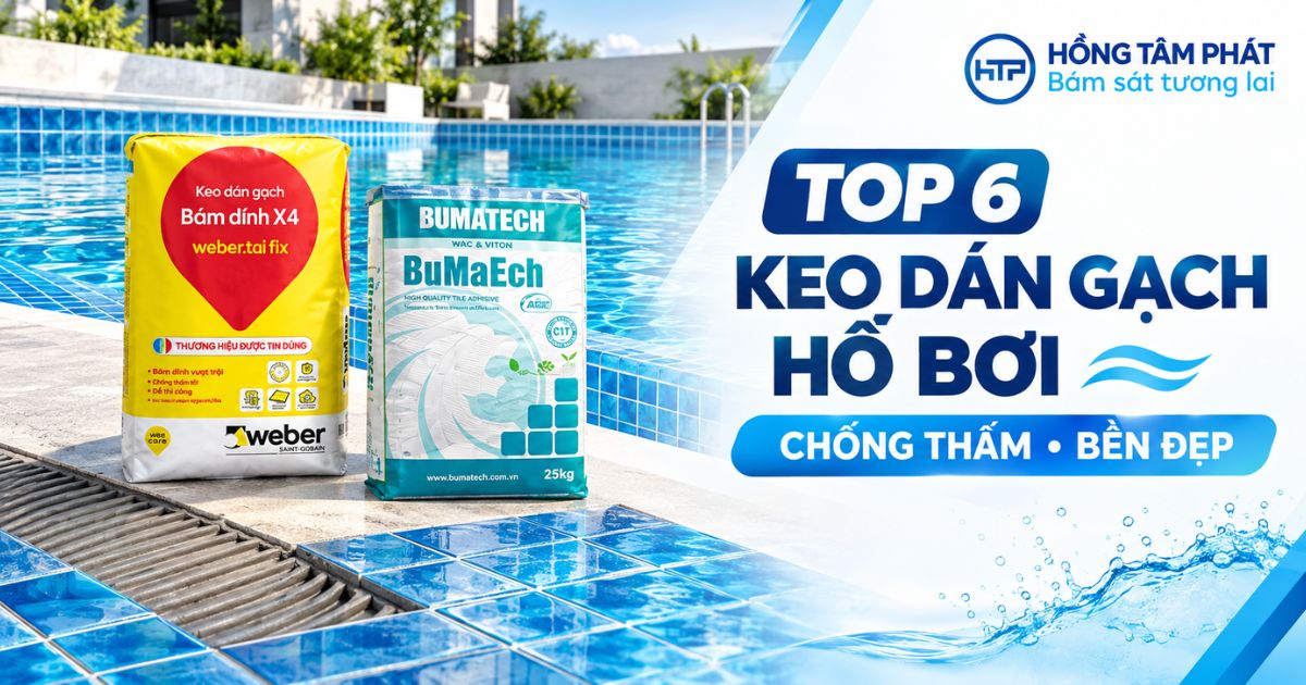 Top 6 Keo D&aacute;n Gạch Hồ Bơi Dưới Nước Chống Thấm Bền Đẹp