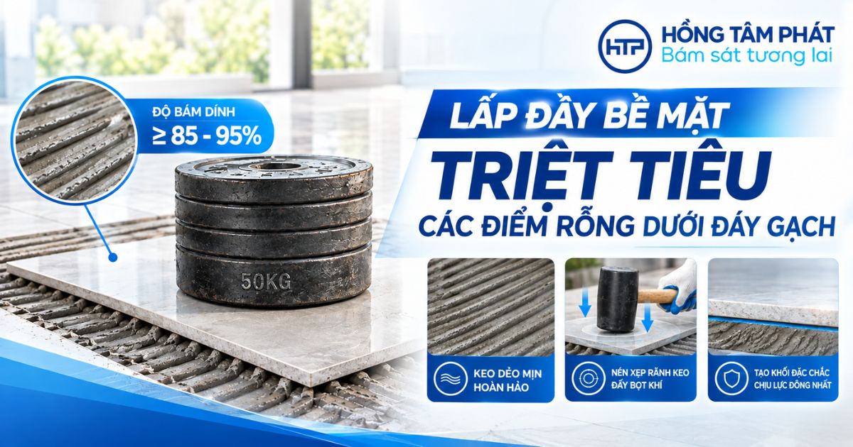 Thử nghiệm khả năng chịu tải trọng và độ bám dính của keo dán gạch lát nền