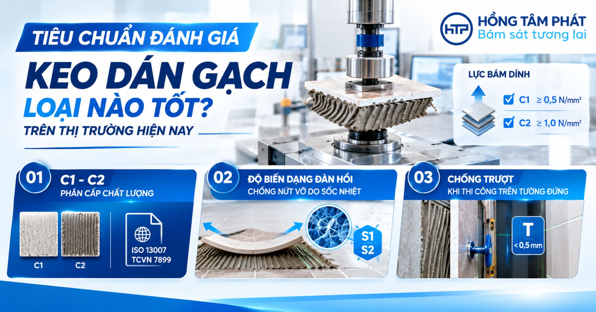 Thử nghiệm kiểm tra lực bám dính của các thương hiệu keo dán gạch hàng đầu