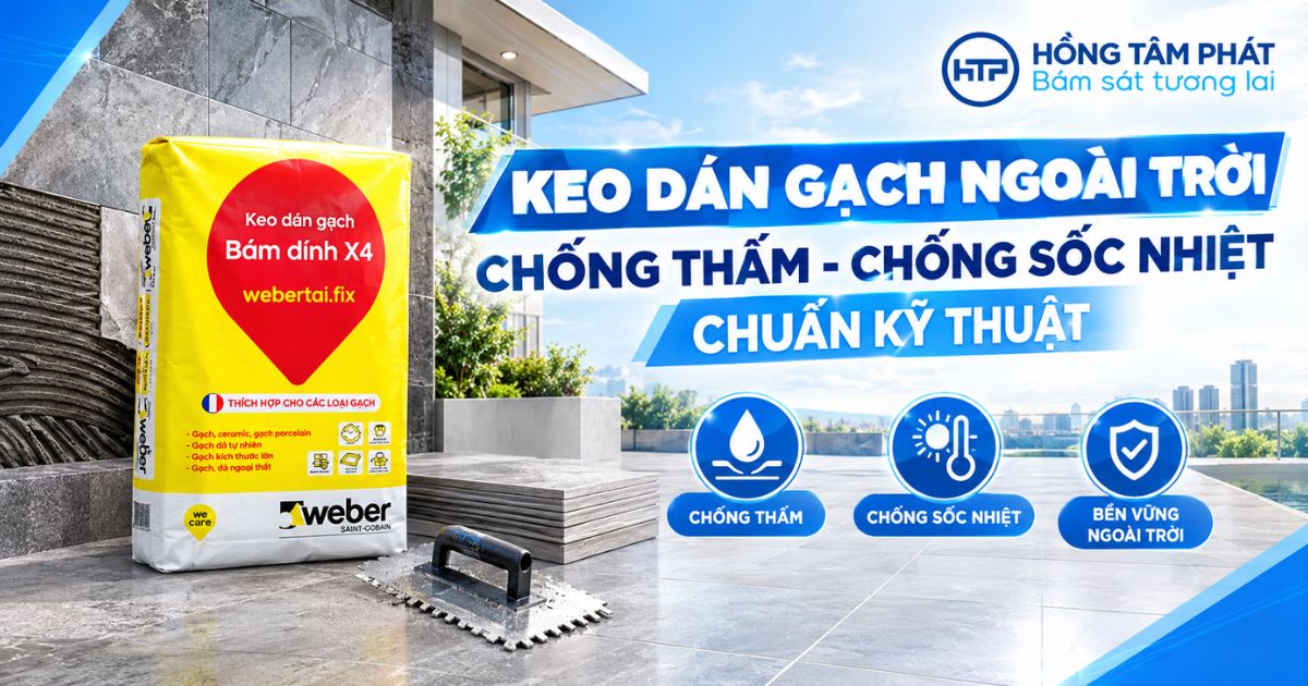 Keo Dán Gạch Ngoài Trời Chống Thấm Chống Sốc Nhiệt