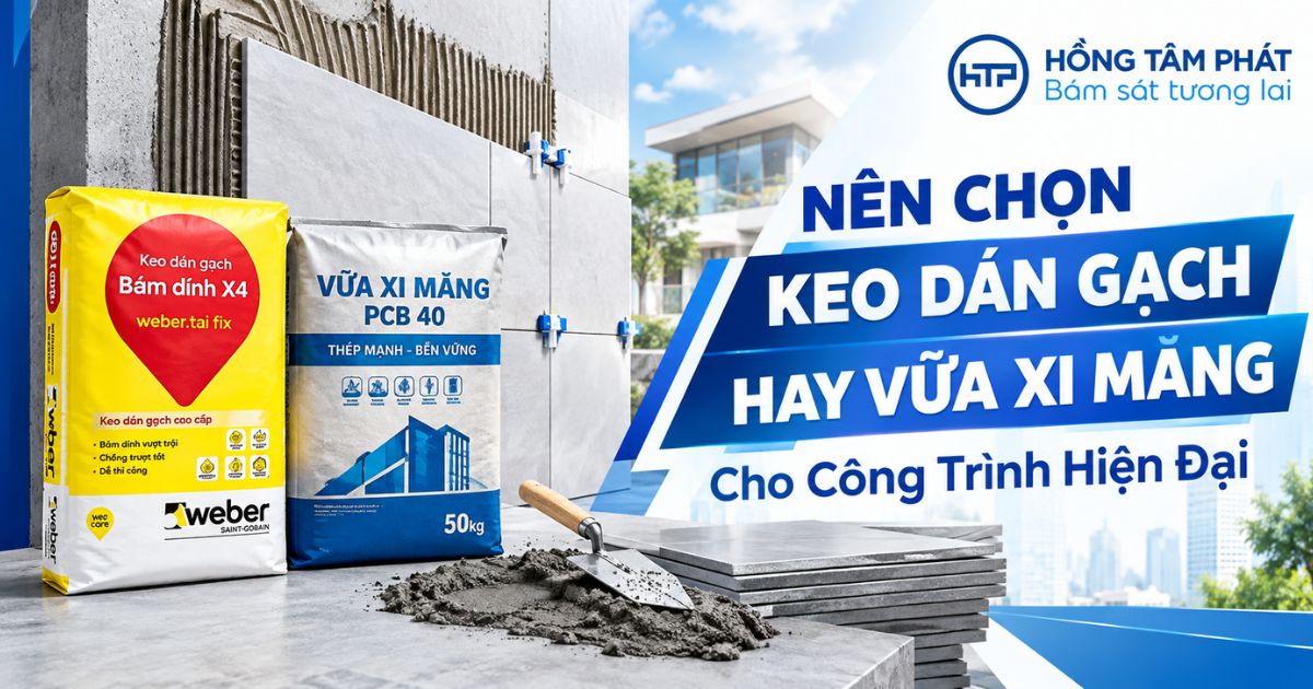 N&ecirc;n Chọn Keo D&aacute;n Gạch Hay Vữa Xi Măng Cho C&ocirc;ng Tr&igrave;nh Hiện Đại