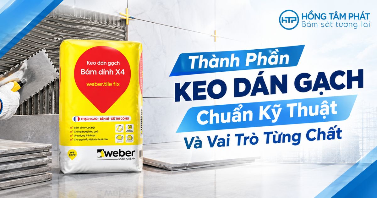 Th&agrave;nh Phần Keo D&aacute;n Gạch Chuẩn Kỹ Thuật V&agrave; Vai Tr&ograve; Từng Chất